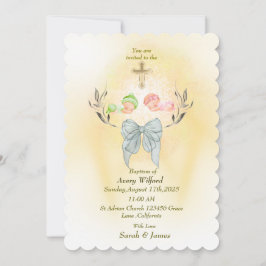 Mjuk guldfärgad kor-inbjudan inbjudningar