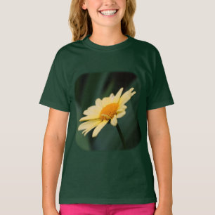 Mjuk Gult Daisy Blommigt Natur Girls T-Shirt