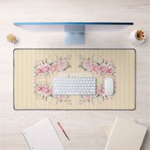 Mjuk gult strimlad blommigt