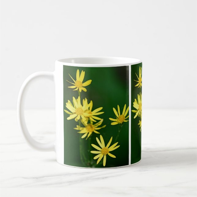 Mjuk Gult Wildblommor Kaffemugg (Vänster)