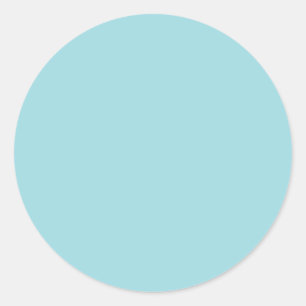 Mjuk Himmel Blue Solid Färg Runt Klistermärke