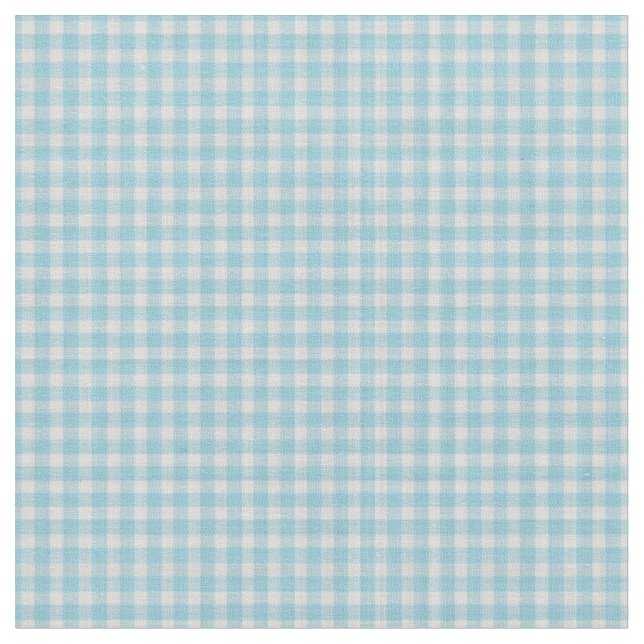 Mjuk himmelsblå Gingham-rutig mönster Tyg (Närbild)