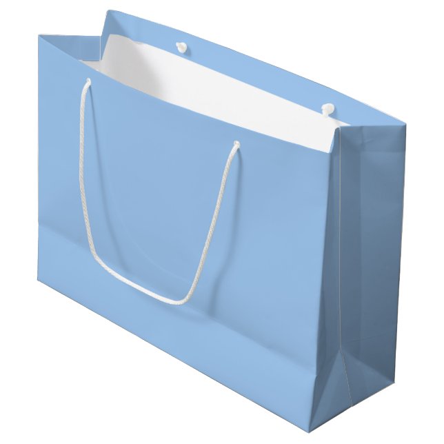 Mjuk himmelsblå presentförpackning (Framsidan Vinklad)