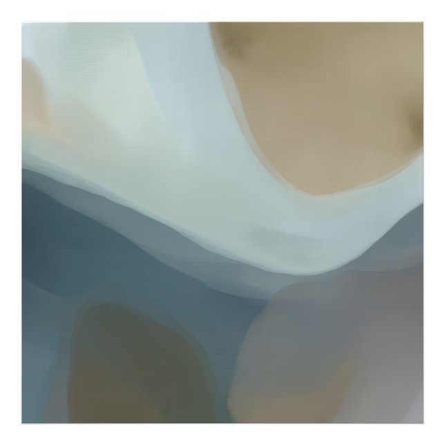 Mjuk horisont Abstrakt konst Fototryck (Framsidan)