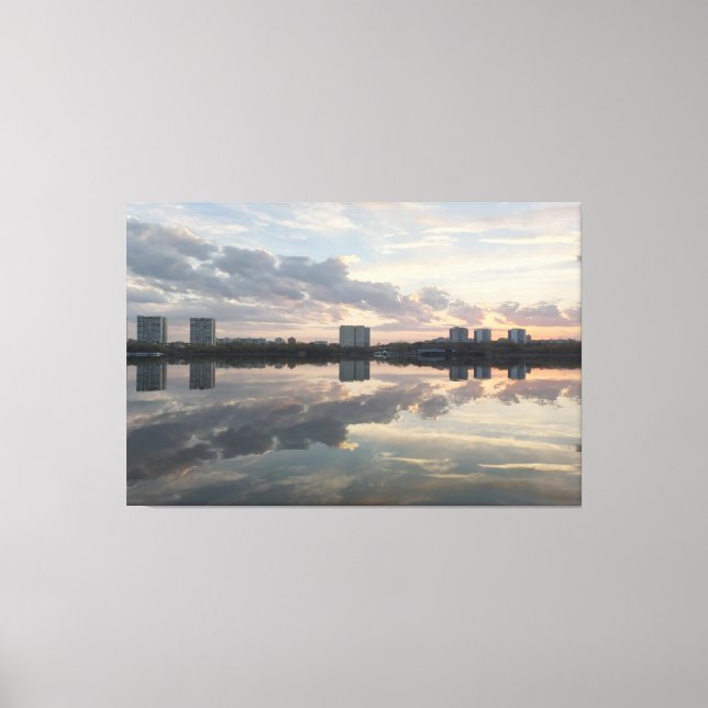 Mjuk Horisont — Tyst Reflektion Canvastryck (Framsida)