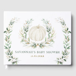 Mjuk Höst Pumpa Grönska Guld Neutral Bebis Gästböcker