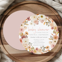 Mjuk höst vår blomsterrond babyfirande