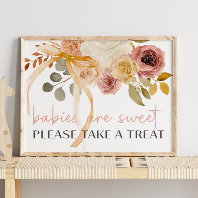 Mjuk höst vårblomma Baby Shower Söt souvenir Poster (Skapare uppladdad)