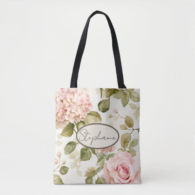 Mjuk hydrangea-blommigt tygkasse (Framsida)