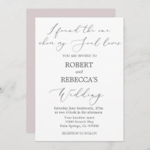 Mjuk inbjudan och inbjudan till Elegant bröllop
