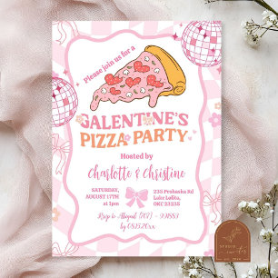 Mjuk inbjudan till Rosa Retro Galentines flickpart