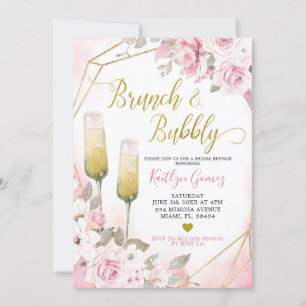 Mjuk inbjudan till Rosa ros Brunch och Bubbly