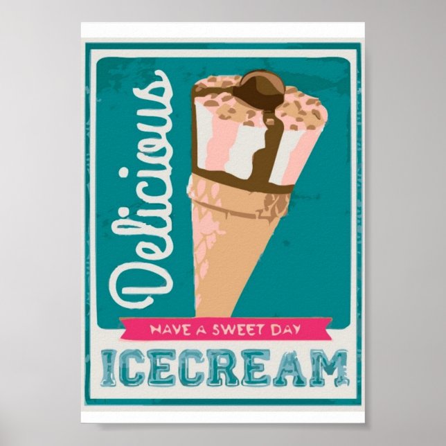 Mjuk is-Cream Cone Poster (Framsidan)