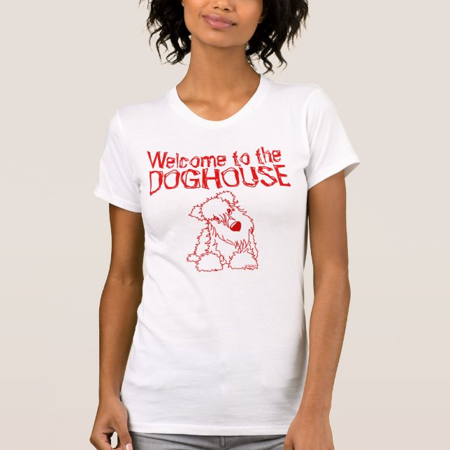 Mjuk Jacka Wheaten Terrier Doghouse T-Shirt (Framsida)