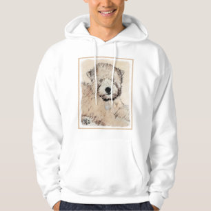 Mjuk-Jackad Wheaten konst för hund för Sweatshirt Med Luva