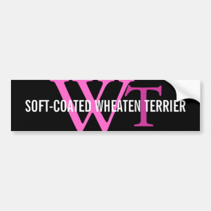 Mjuk-Jackad Wheaten TerrierMonogram Bildekal