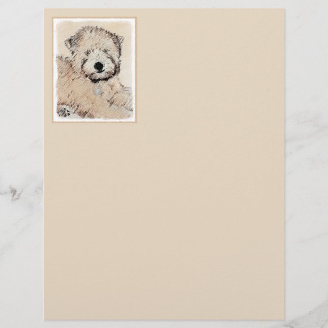 Mjuk Jackat hjällande terrier-målning Original Art (Framsida)