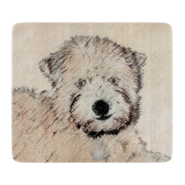 Mjuk Jackat hjällande terrier-målning Original Art (Framsidan)