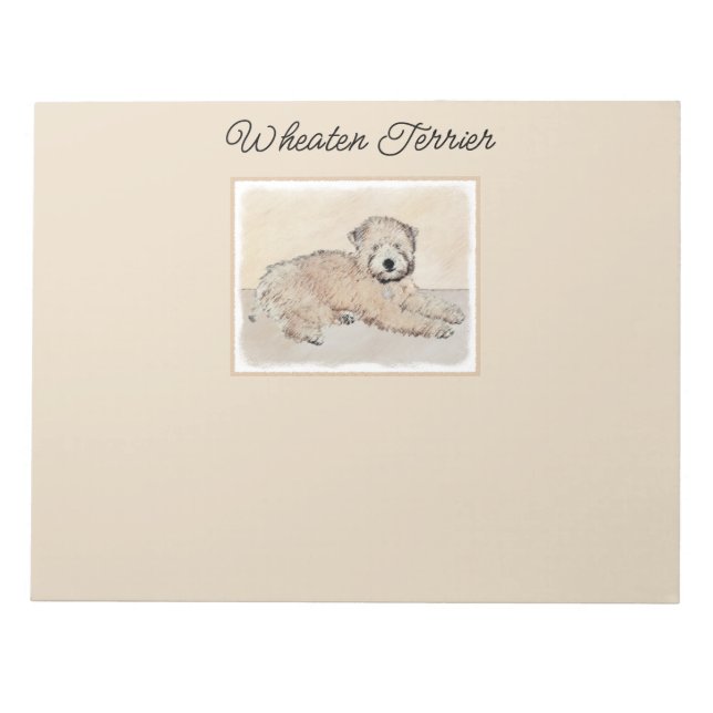 Mjuk Jackat hjällande terrier-målning Original Art Anteckningsblock (Framsida)