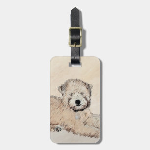 Mjuk Jackat hjällande terrier-målning Original Art Bagagebricka