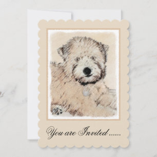 Mjuk Jackat hjällande terrier-målning Original Art Inbjudningar