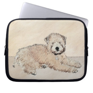 Mjuk Jackat hjällande terrier-målning Original Art Laptop Fodral