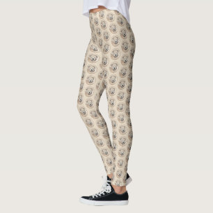 Mjuk Jackat hjällande terrier-målning Original Art Leggings