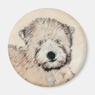Mjuk Jackat hjällande terrier-målning Original Art Magnet