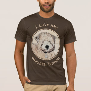 Mjuk Jackat hjällande terrier-målning Original Art T Shirt
