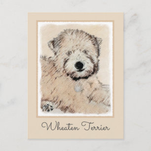 Mjuk Jackat hjällande terrier-målning Original Art Vykort