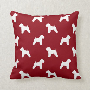 Mjuk Jackat hjulförsedda terrier Silhouettes Red Kudde