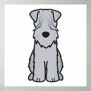 Mjuk Jackat hjulgående Tecknad för terrier-Hund Poster