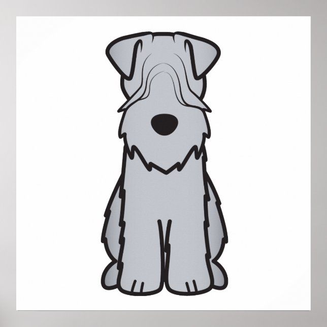 Mjuk Jackat hjulgående Tecknad för terrier-Hund Poster (Framsidan)