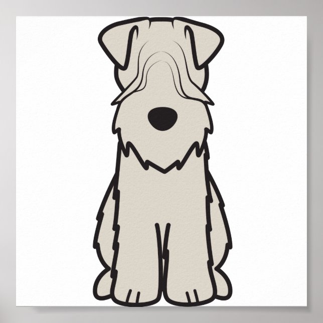 Mjuk Jackat hjulgående Tecknad för terrier-Hund Poster (Framsidan)