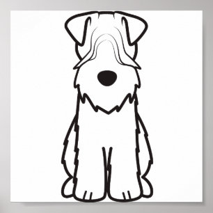 Mjuk Jackat hjulgående Tecknad för terrier-Hund Poster