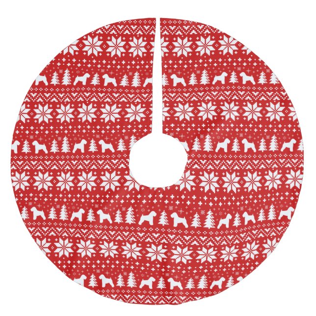 Mjuk Jackat Wheaten Terriers jul Mönster Julgransmatta Borstad Polyester (Framsidan)