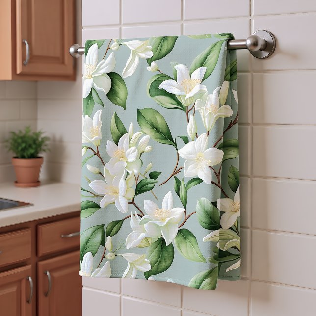 Mjuk Jasmin Blommig Elegans Accent Kökshandduk (Skapare uppladdad)