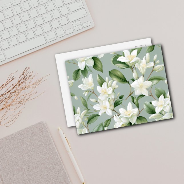 Mjuk Jasmin Blommig Elegans Vykort (Skapare uppladdad)