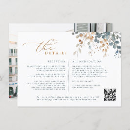 Mjuk, jordad tonfärgad Blommigt Vattenfärg Bröllop Tilläggskort