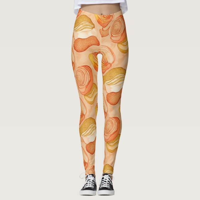 Mjuk jordnära abstrakt (6) leggings (Framsida)