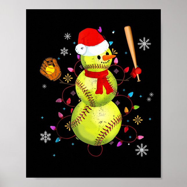 Mjuk jul Rolig Mjuk snöman Julklappar  Poster (Framsidan)