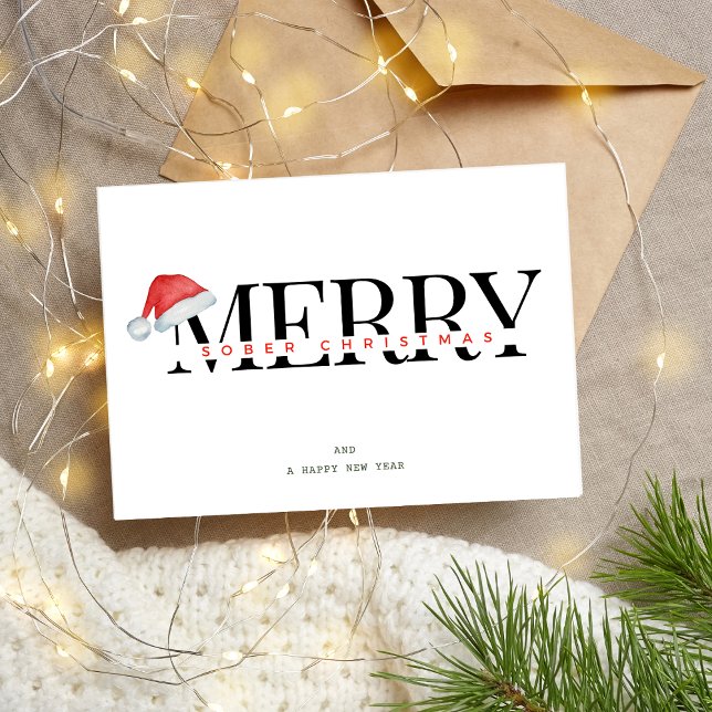 Mjuk jul, sober Support Minimal Julafton Helg Vykort (Skapare uppladdad)