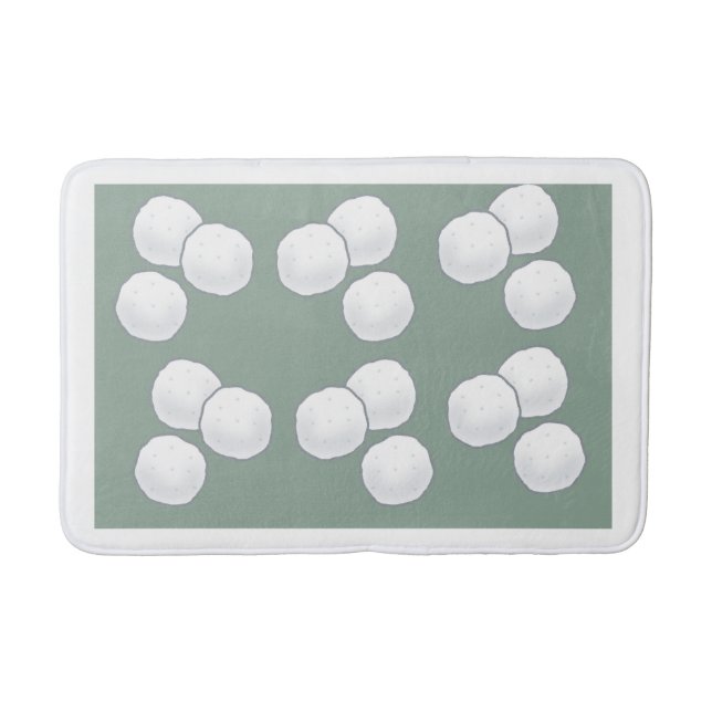 Mjuk kantmatta av Bollar från bomull med Elegant Badrumsmatta (Framsidan)