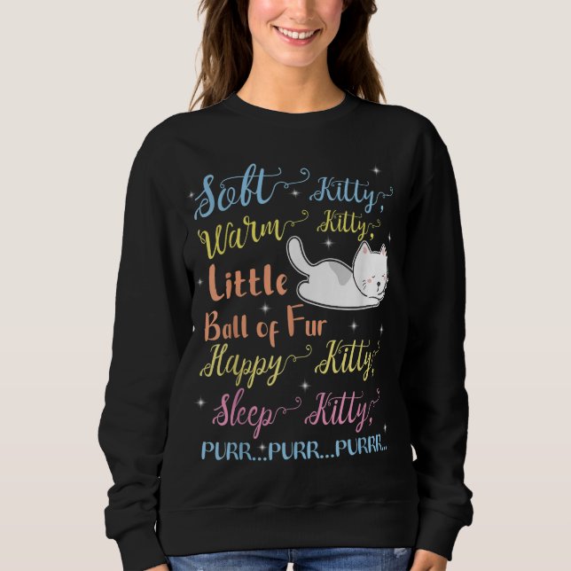 Mjuk Kattunge Warm Kattunge Lilla Boll i Päls sömn T Shirt (Framsida)