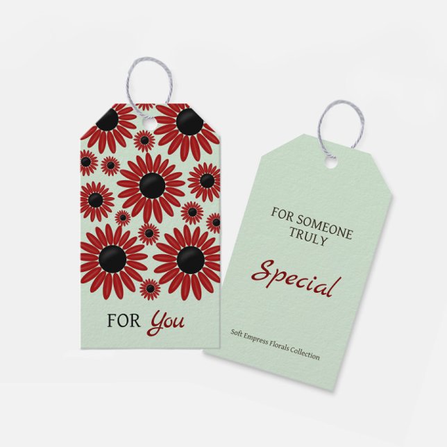 Mjuk kejsarinnans blomstermönster i sammet presentetikett (Skapare uppladdad)