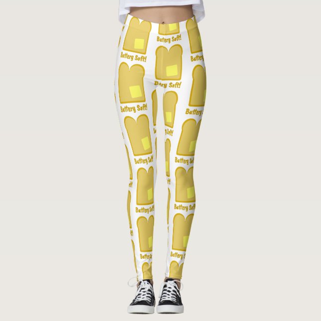 Mjuk knapp leggings (Framsida)