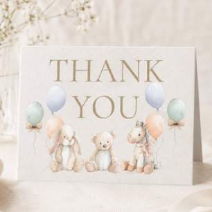Mjuk Könsneutral Barnkammardöpt Present Babyshower Tack Kort