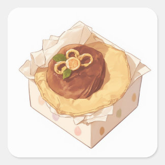 Mjuk konst fyrkantigt klistermärke