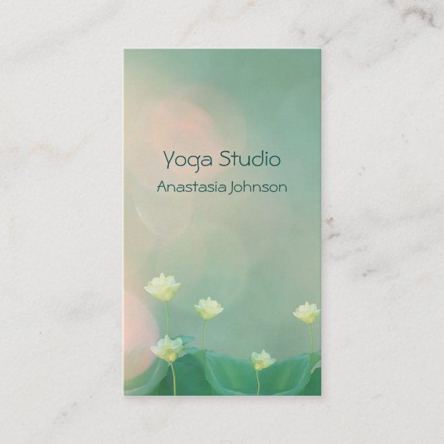 Mjuk konstnärlig hälsa för elegant fridsam lugna tidsbeställning kort (Framsida)