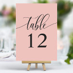 Mjuk koral Rosa minimalistisk kalligrafi Bröllop Bordsnummer<br><div class="desc">Följ gästerna till deras platser med de här elegant bordsnumren i rosa bröllop. De här bordsnumren har en minimalistisk design med modern kalligrafi och ger dig en smula sofistikering till din bröllopsmottagning. Den mjuka bakgrunden och den rena typografin i eleganten säkerställer att den är enkel att läsa samtidigt som du...</div>